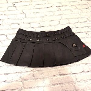 Vintage Tripp NYC black studded skirt.